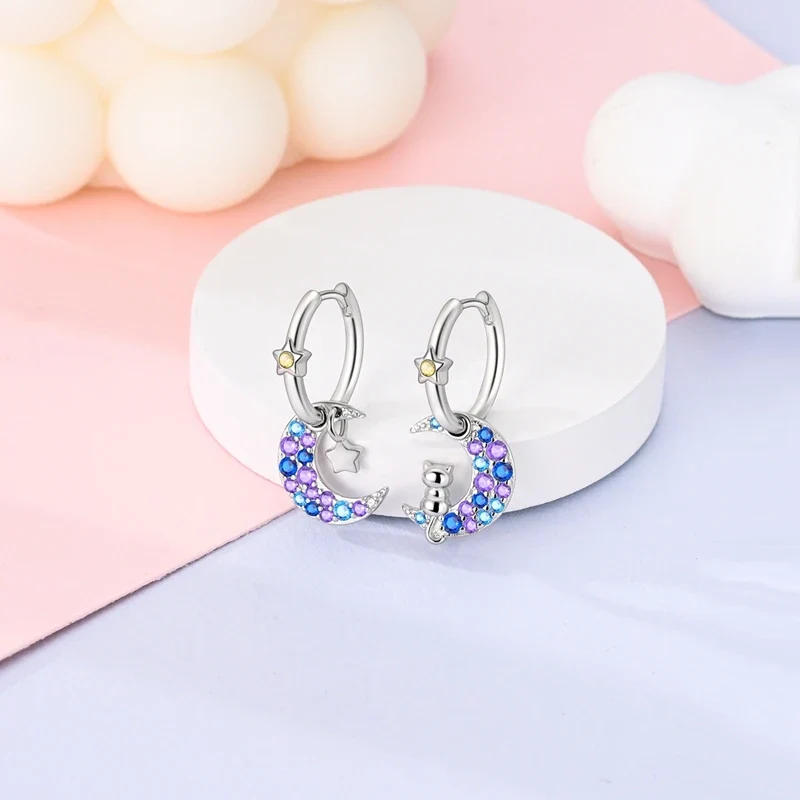 Creole Argento 925 Sterling Zirconi | Orecchini Eleganti Ipoallergenici Regalo