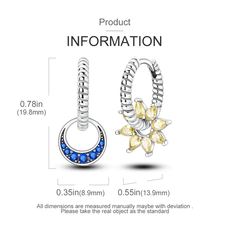 Creole Argento 925 Sterling Zirconi | Orecchini Eleganti Ipoallergenici Regalo