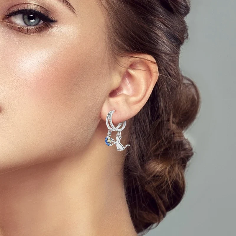 Creole Argento 925 Sterling Zirconi | Orecchini Eleganti Ipoallergenici Regalo