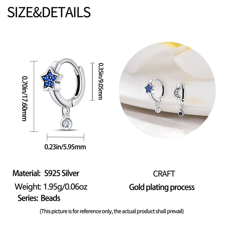 Creole Argento 925 Sterling Zirconi | Orecchini Eleganti Ipoallergenici Regalo