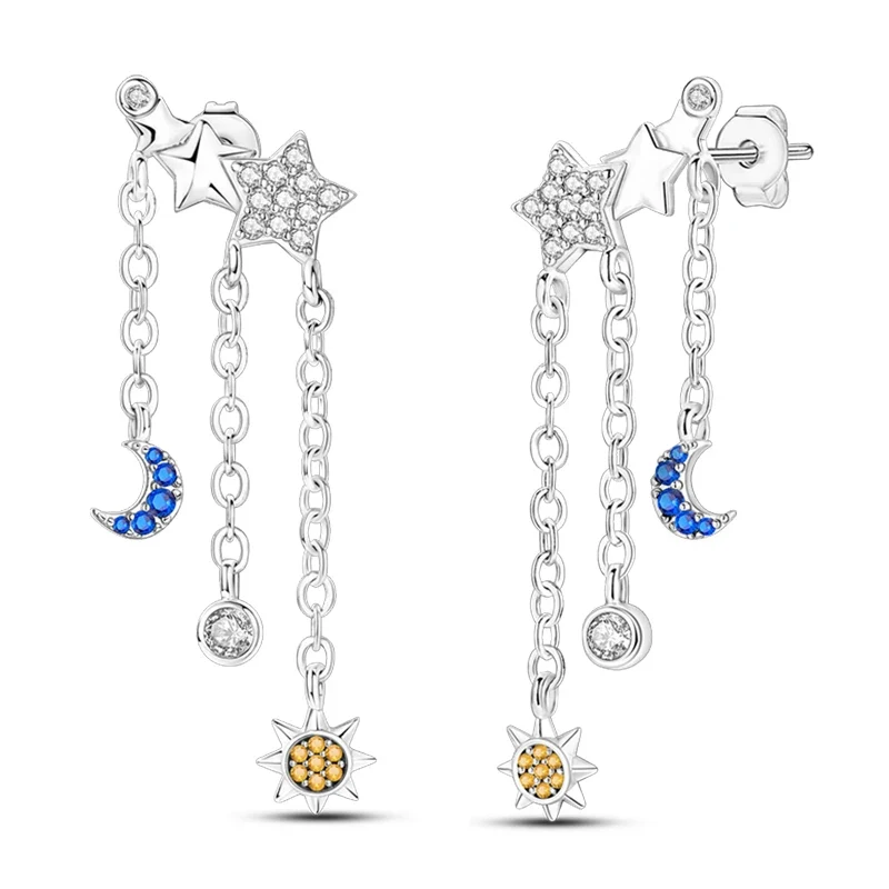 Creole Argento 925 Sterling Zirconi | Orecchini Eleganti Ipoallergenici Regalo