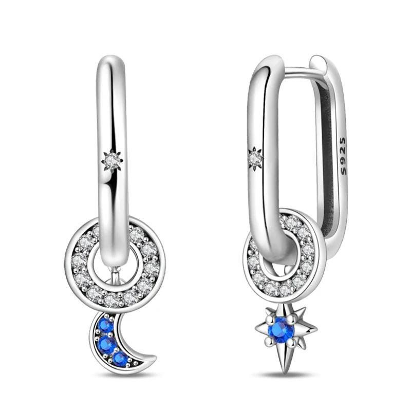 Creole Argento 925 Sterling Zirconi | Orecchini Eleganti Ipoallergenici Regalo