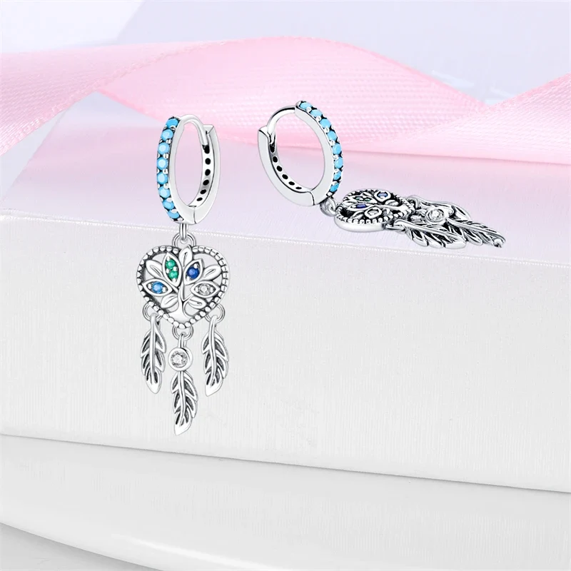 Creolen 925 Silber Ohrringe Zirkonia | Hypoallergen | Luxus Ohrstecker Geschenk