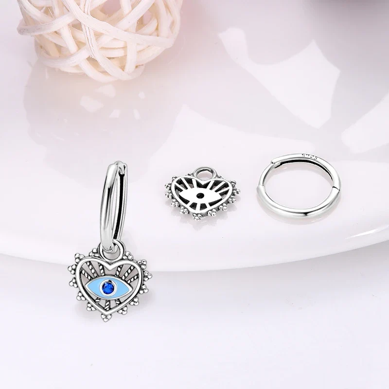 Creolen 925 Silber Ohrringe Zirkonia | Hypoallergen | Luxus Ohrstecker Geschenk