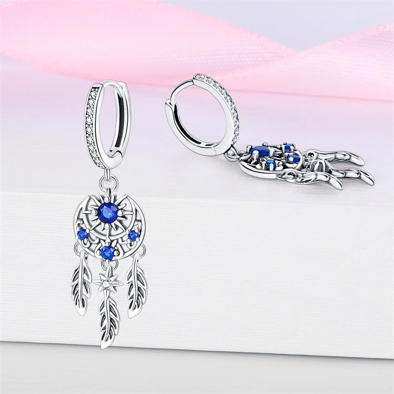 Creolen 925 Silber Ohrringe Zirkonia | Hypoallergen | Luxus Ohrstecker Geschenk
