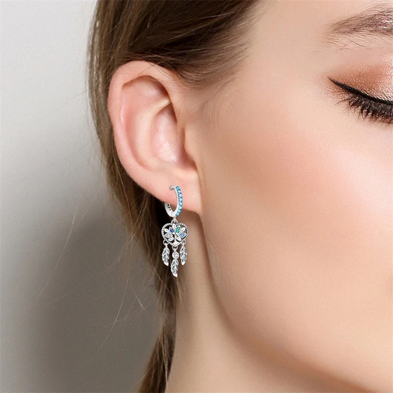 Creolen 925 Silber Ohrringe Zirkonia | Hypoallergen | Luxus Ohrstecker Geschenk