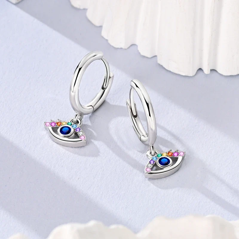 Creolen 925 Silber Ohrringe Zirkonia | Hypoallergen | Luxus Ohrstecker Geschenk