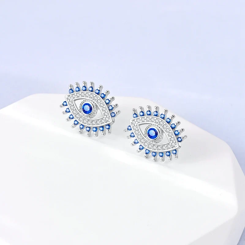 Creolen 925 Silber Ohrringe Zirkonia | Hypoallergen | Luxus Ohrstecker Geschenk