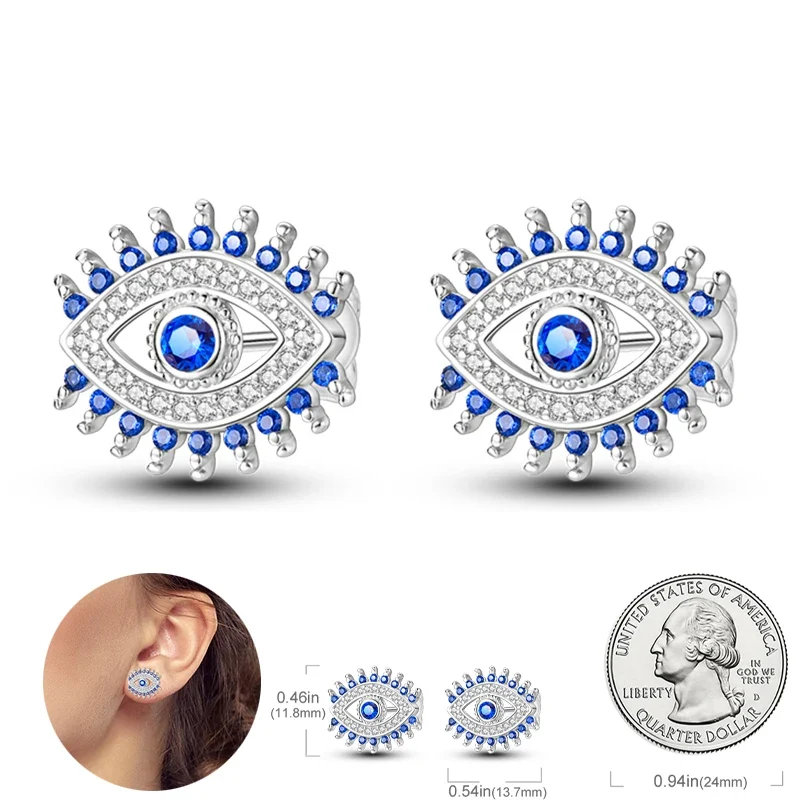 Creolen 925 Silber Ohrringe Zirkonia | Hypoallergen | Luxus Ohrstecker Geschenk