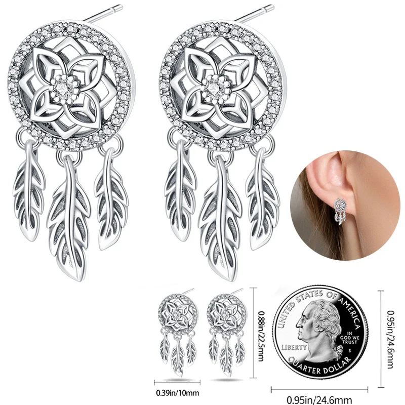 Creolen 925 Silber Ohrringe Zirkonia | Hypoallergen | Luxus Ohrstecker Geschenk