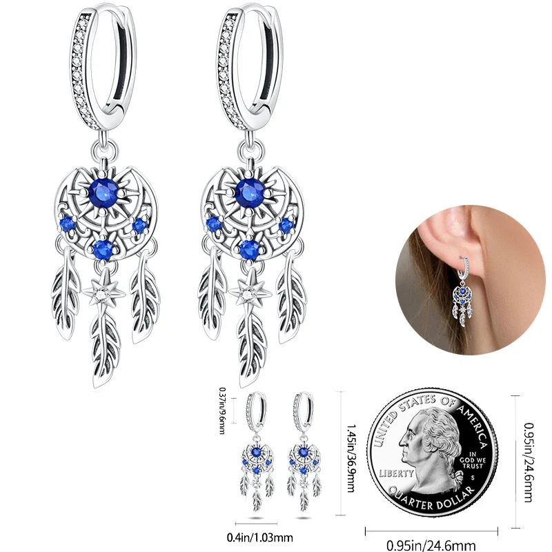 Creolen 925 Silber Ohrringe Zirkonia | Hypoallergen | Luxus Ohrstecker Geschenk