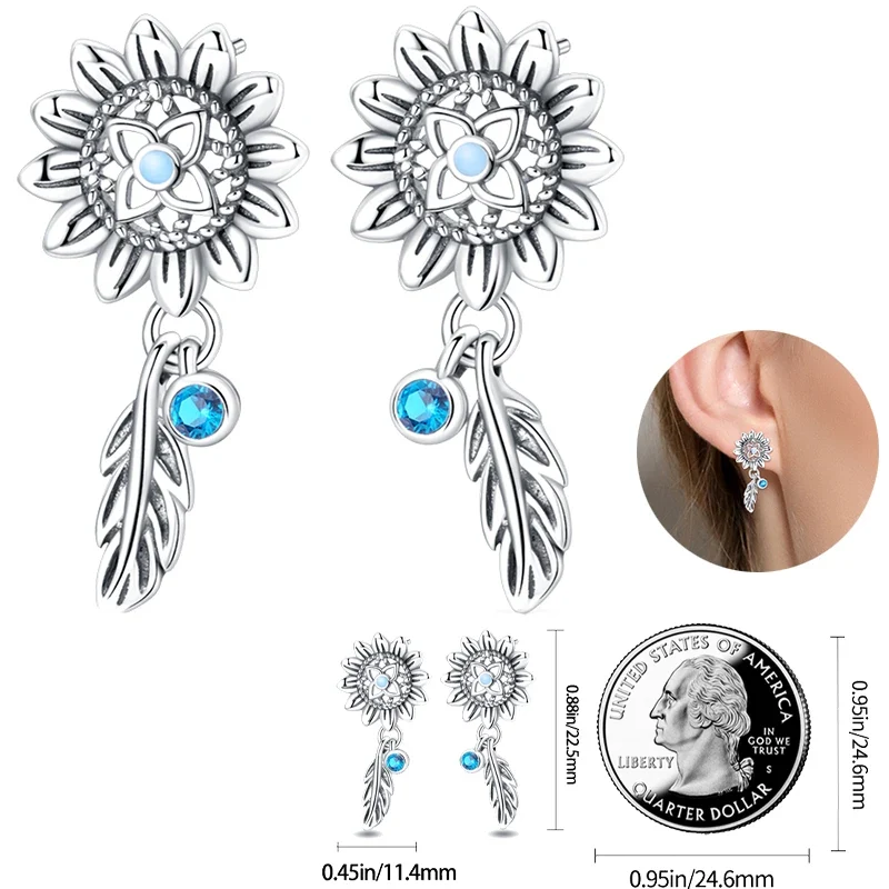 Creolen 925 Silber Ohrringe Zirkonia | Hypoallergen | Luxus Ohrstecker Geschenk