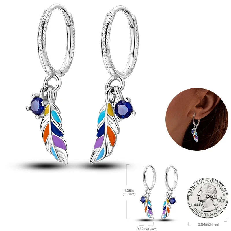 Creolen 925 Silber Ohrringe Zirkonia | Hypoallergen | Luxus Ohrstecker Geschenk