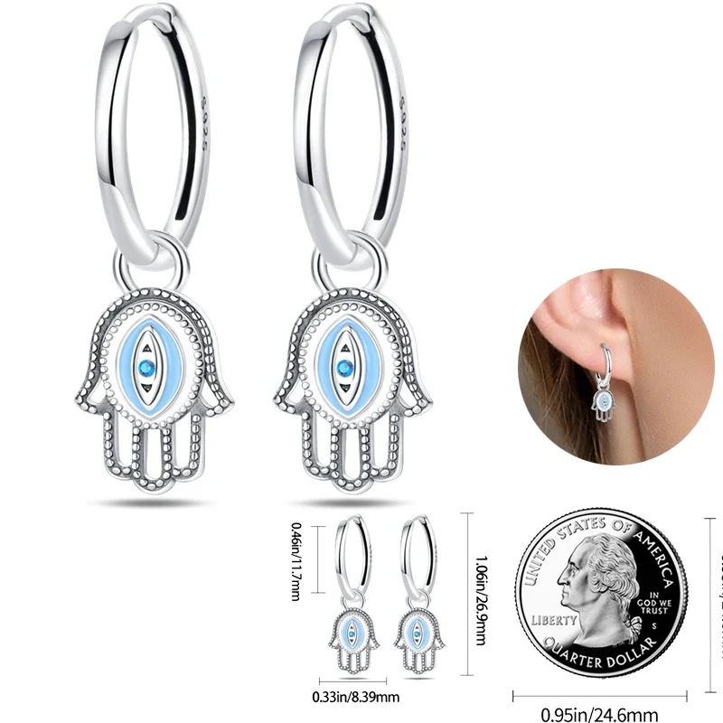 Creolen 925 Silber Ohrringe Zirkonia | Hypoallergen | Luxus Ohrstecker Geschenk