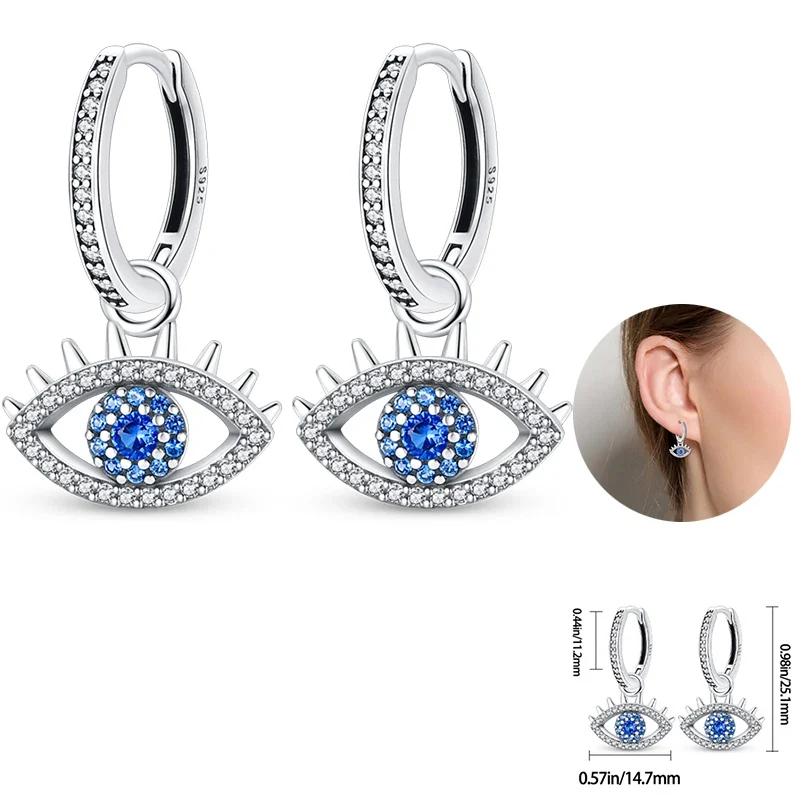 Creolen 925 Silber Ohrringe Zirkonia | Hypoallergen | Luxus Ohrstecker Geschenk