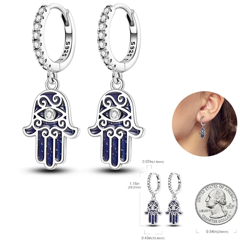 Creolen 925 Silber Ohrringe Zirkonia | Hypoallergen | Luxus Ohrstecker Geschenk