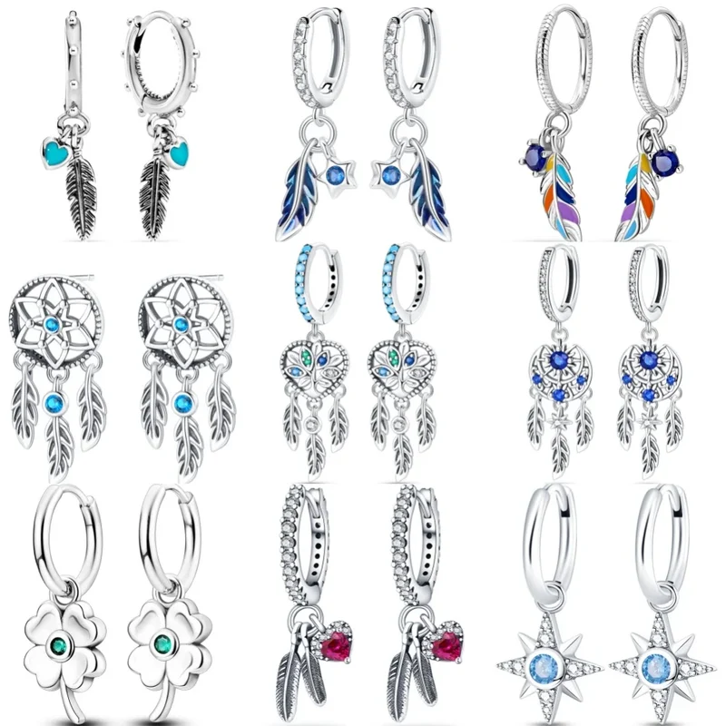 Orecchini a Cerchio in Argento 925 Sterling con Zirconi | Creole Brillanti