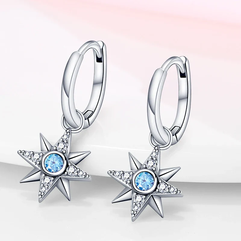 Orecchini a Cerchio in Argento 925 Sterling con Zirconi | Creole Brillanti