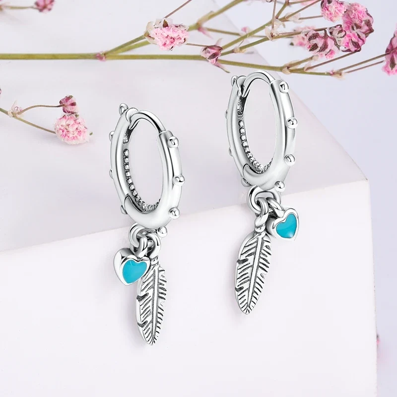 Orecchini a Cerchio in Argento 925 Sterling con Zirconi | Creole Brillanti