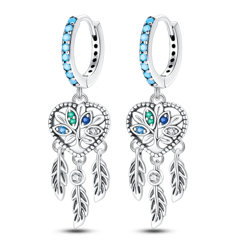 Orecchini a Cerchio in Argento 925 Sterling con Zirconi | Creole Brillanti