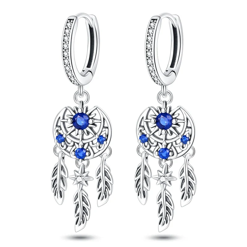 Orecchini a Cerchio in Argento 925 Sterling con Zirconi | Creole Brillanti