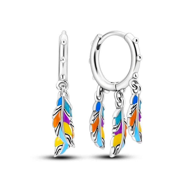 Orecchini a Cerchio in Argento 925 Sterling con Zirconi | Creole Brillanti