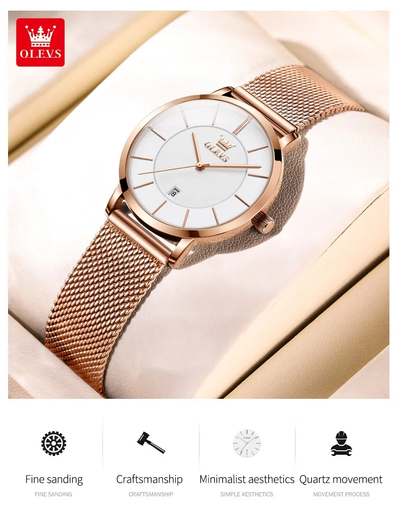 Orologio da Polso Donna Quarzo Quadrante Acciaio Inossidabile Classico Elegante