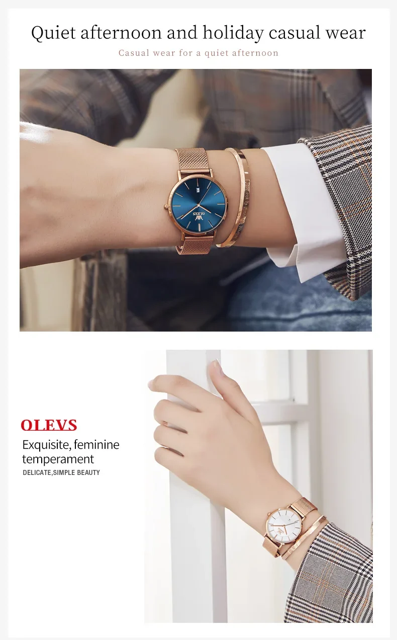 Orologio da Polso Donna Quarzo Quadrante Acciaio Inossidabile Classico Elegante