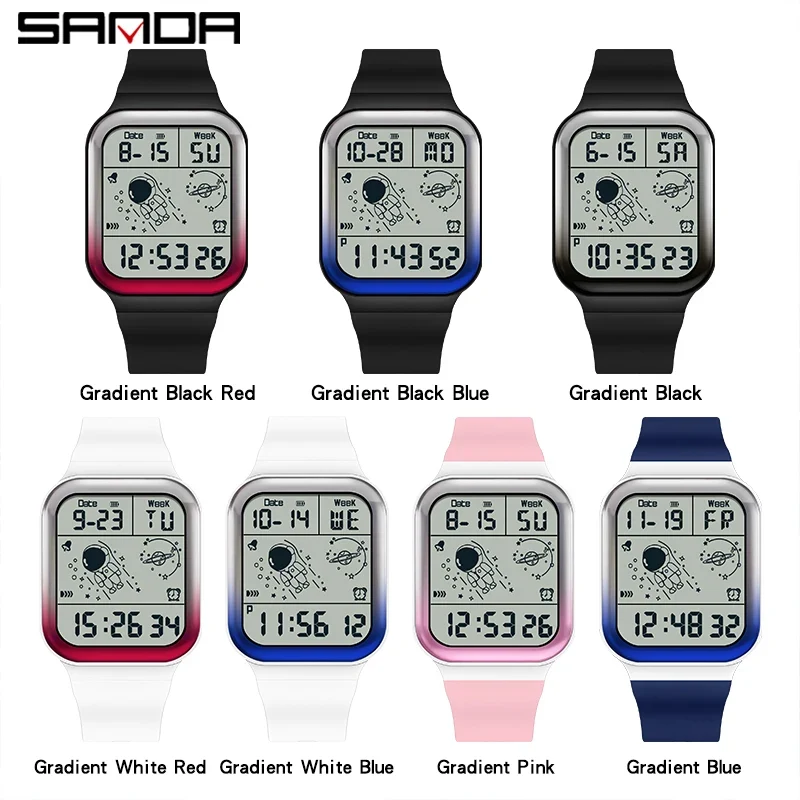 Herren Armbanduhr Digital Uhr Silber Edelstahl Quarzuhr Luxus Chronograph