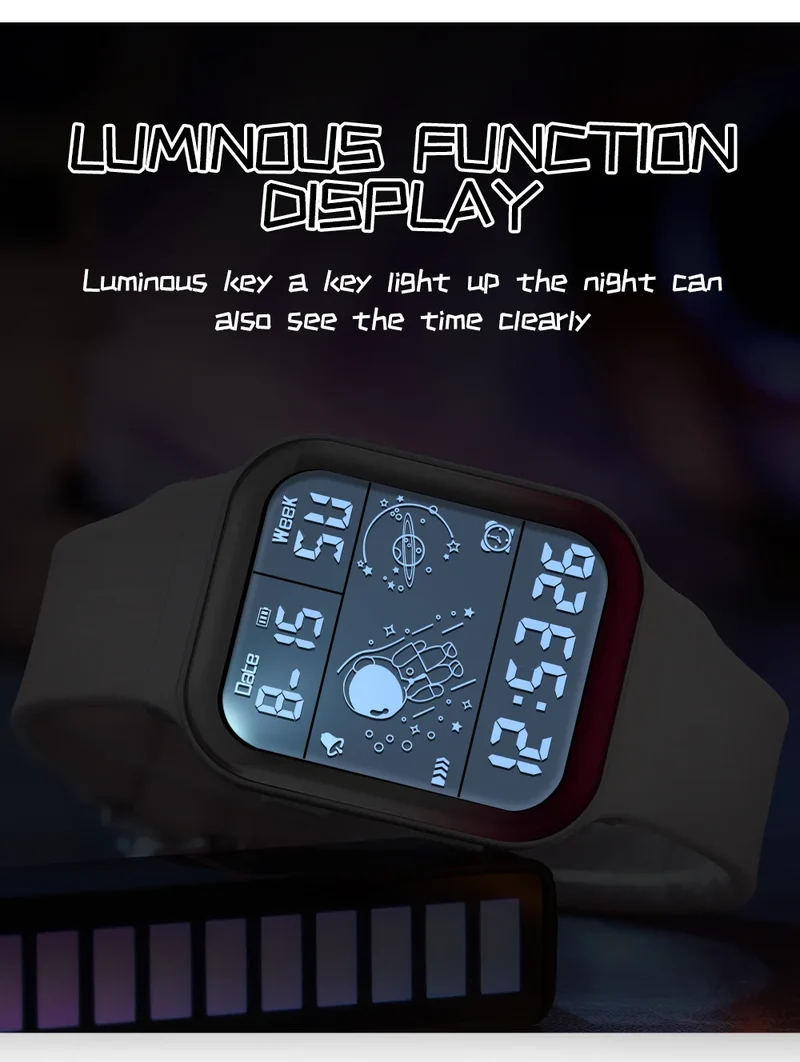 Herren Armbanduhr Digital Uhr Silber Edelstahl Quarzuhr Luxus Chronograph