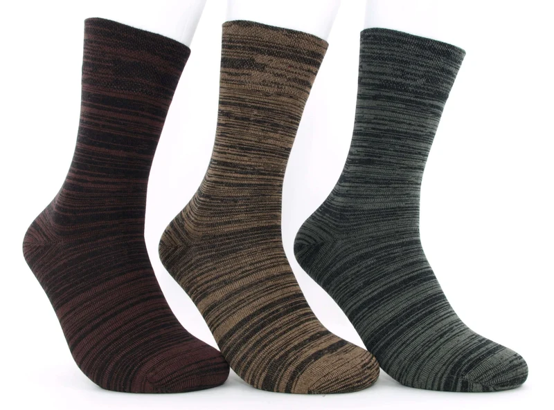 3 Paar Socken "Bambus" melange braun