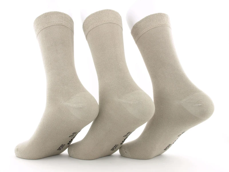 3 Paar Socken "Bambus" beige