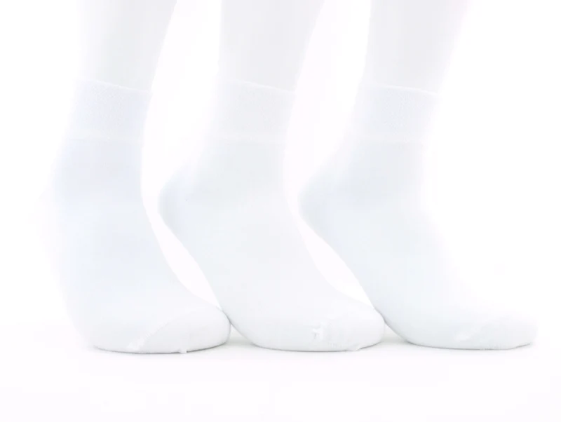 3 Paar Kurzschaftsocken "Bambus" weiß