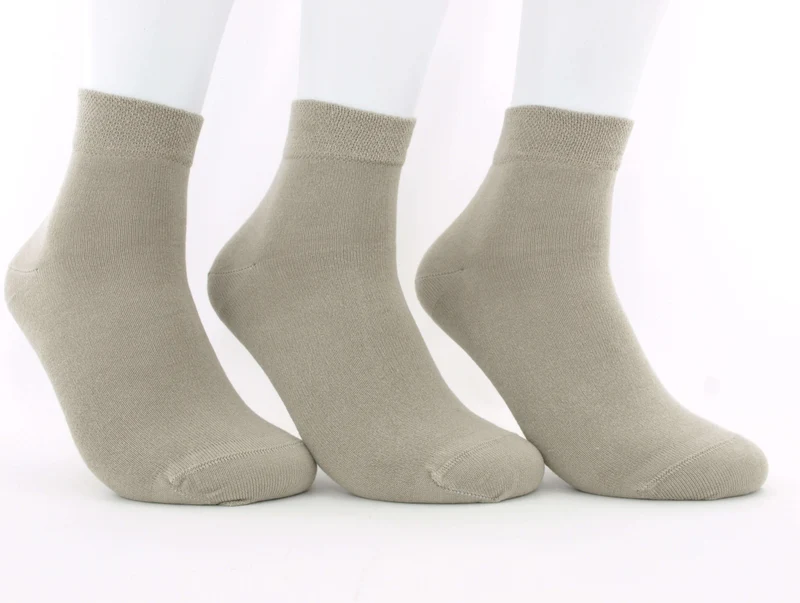 3 Paar Kurzschaftsocken "Bambus" beige
