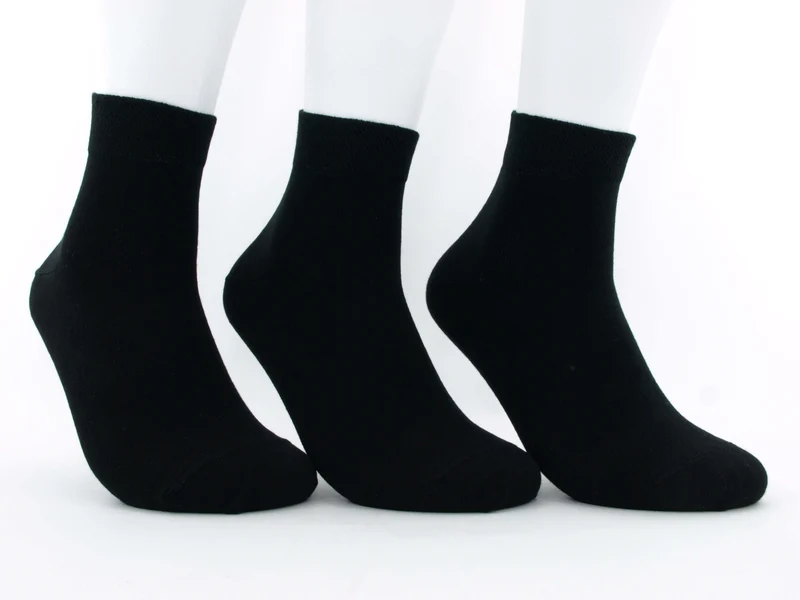 3 Paar Kurzschaftsocken "Bambus" schwarz