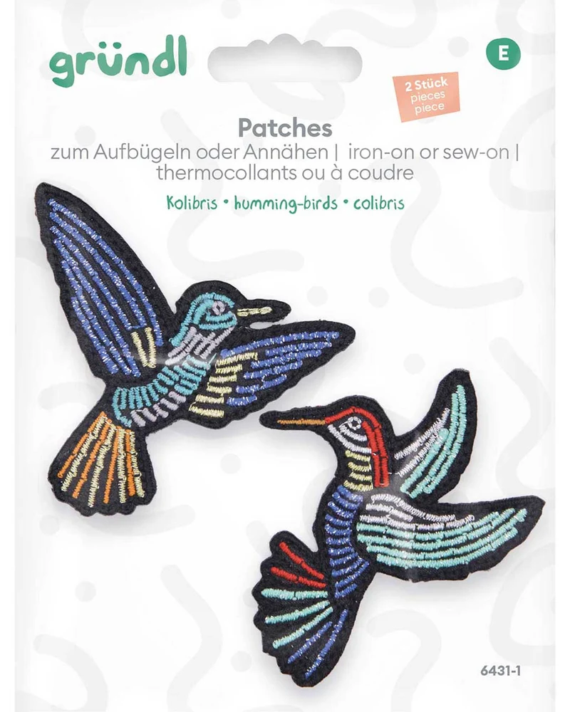 Patches zum Aufbügeln - Kolibris