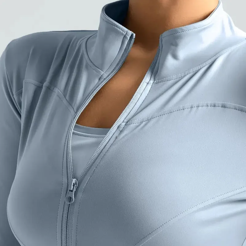Felpa Donna Giacca Sportiva Con Zip Tuta Maniche Lunghe Cappuccio Maglia Shirt