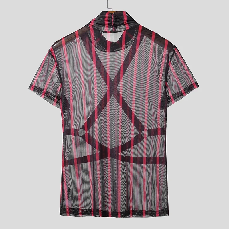 Maglietta Uomo Shirt T-Shirt Canottiera Camicia Maglia Sexy Body Trasparente Top