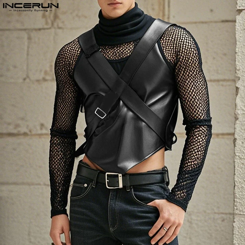 Fetisch Fashion Männer Oberteil Sexy Shirt Herren Body Hemd Transparent Clubwear