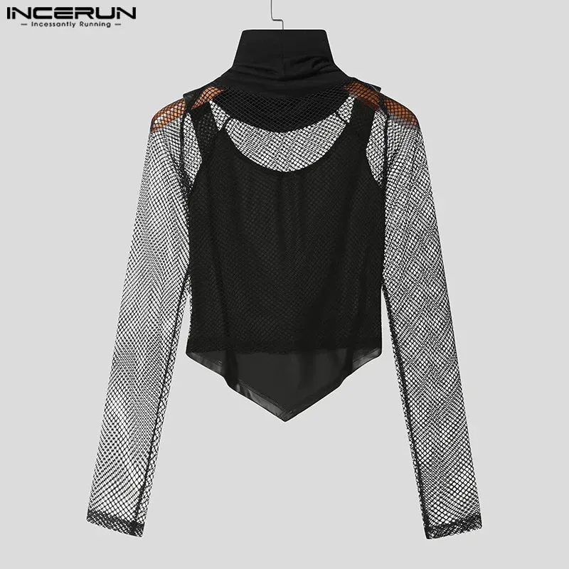 Maglietta Uomo Shirt T-Shirt Canottiera Camicia Maglia Sexy Body Trasparente Top