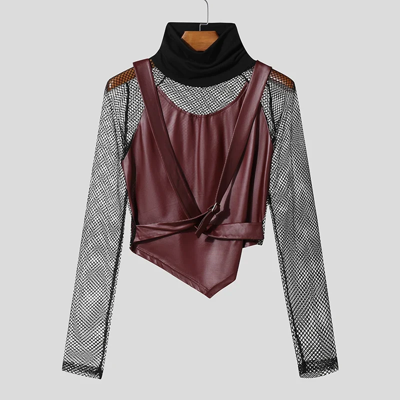 Maglietta Uomo Shirt T-Shirt Canottiera Camicia Maglia Sexy Body Trasparente Top