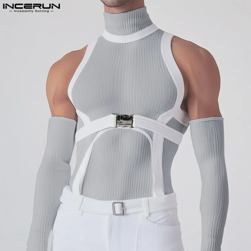 Fetisch Fashion Männer Oberteil Sexy Shirt Herren Body Hemd Transparent Clubwear
