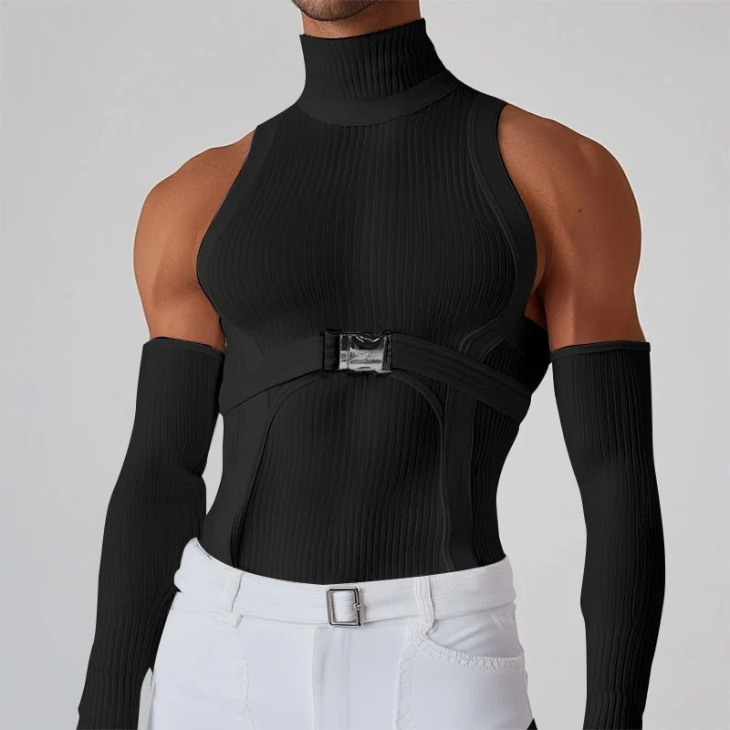 Fetisch Fashion Männer Oberteil Sexy Shirt Herren Body Hemd Transparent Clubwear