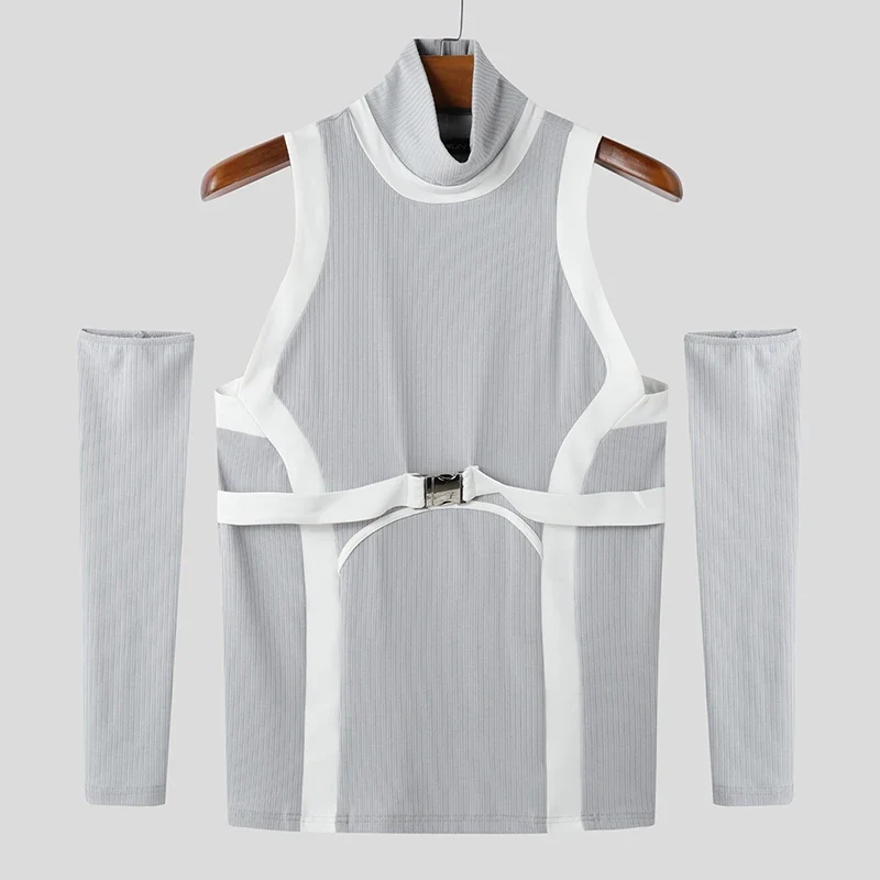 Fetisch Fashion Männer Oberteil Sexy Shirt Herren Body Hemd Transparent Clubwear