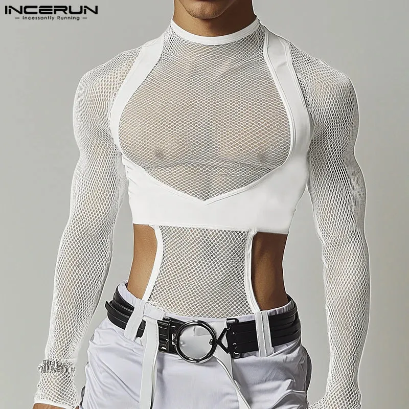 Maglietta Uomo Shirt T-Shirt Canottiera Camicia Maglia Sexy Body Trasparente Top