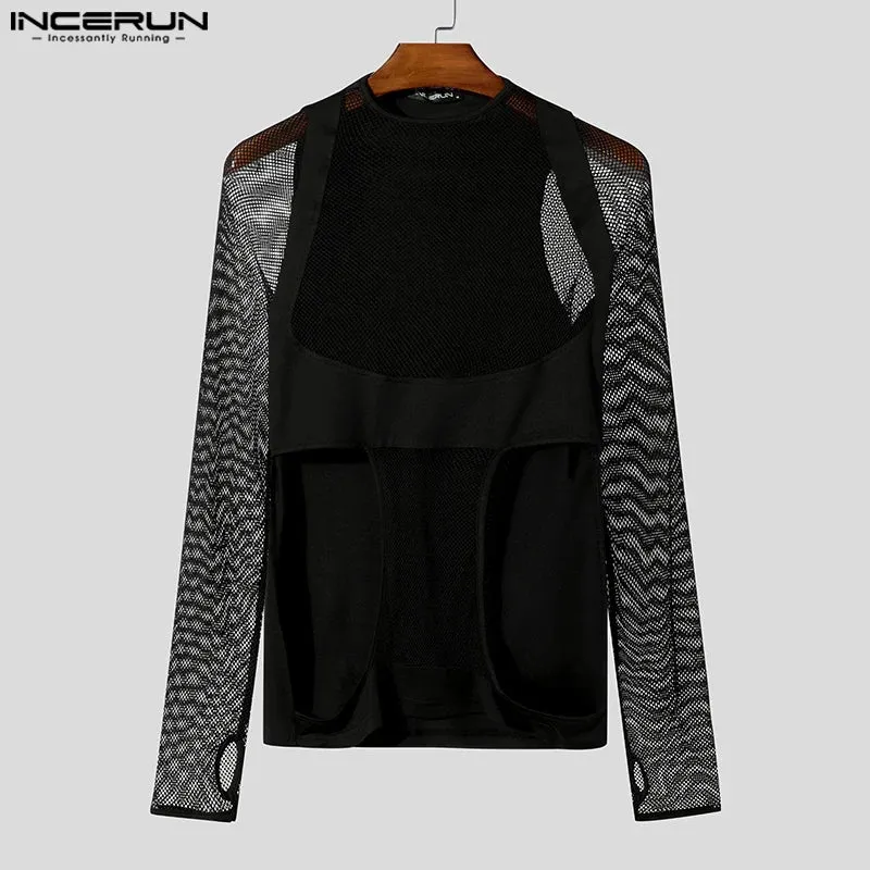 Maglietta Uomo Shirt T-Shirt Canottiera Camicia Maglia Sexy Body Trasparente Top