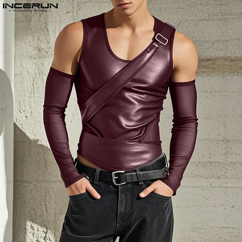 Fetisch Fashion Männer Oberteil Sexy Shirt Herren Body Hemd Transparent Clubwear