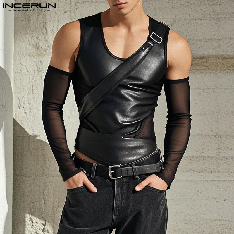 Fetisch Fashion Männer Oberteil Sexy Shirt Herren Body Hemd Transparent Clubwear