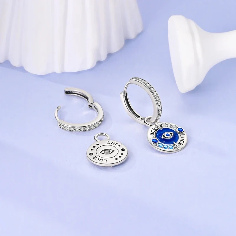 Funkelnde 925er Silber Creolen m. Zirkonia | Luxus-Qualität | Trend Ohrringe