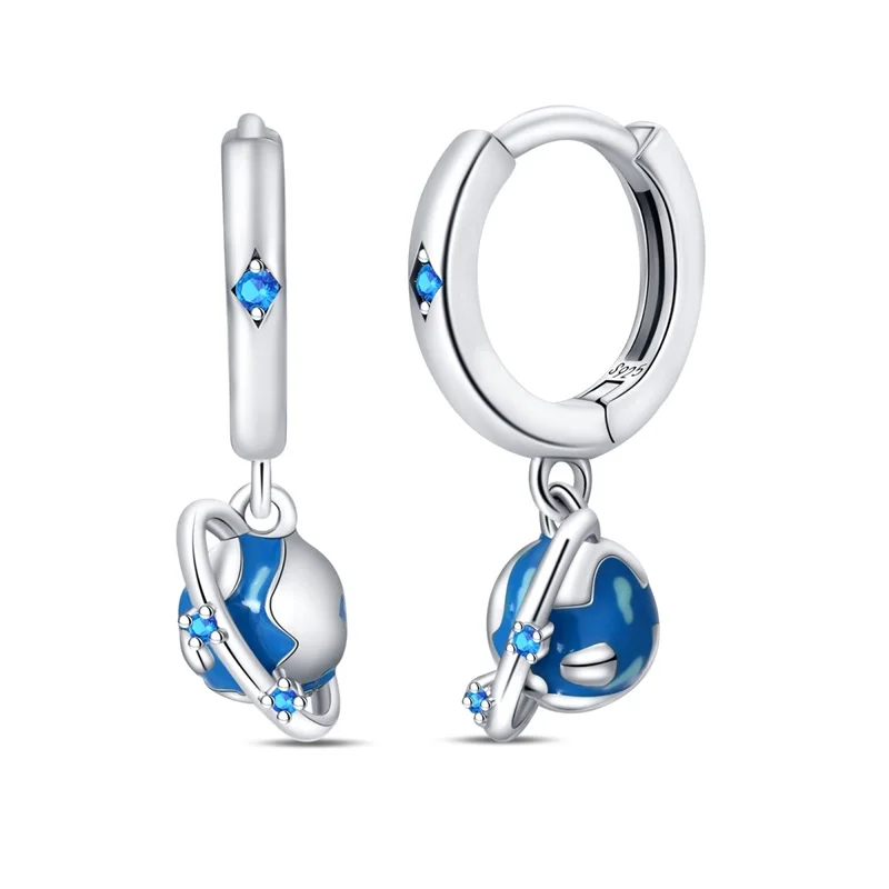 Funkelnde 925er Silber Creolen m. Zirkonia | Luxus-Qualität | Trend Ohrringe